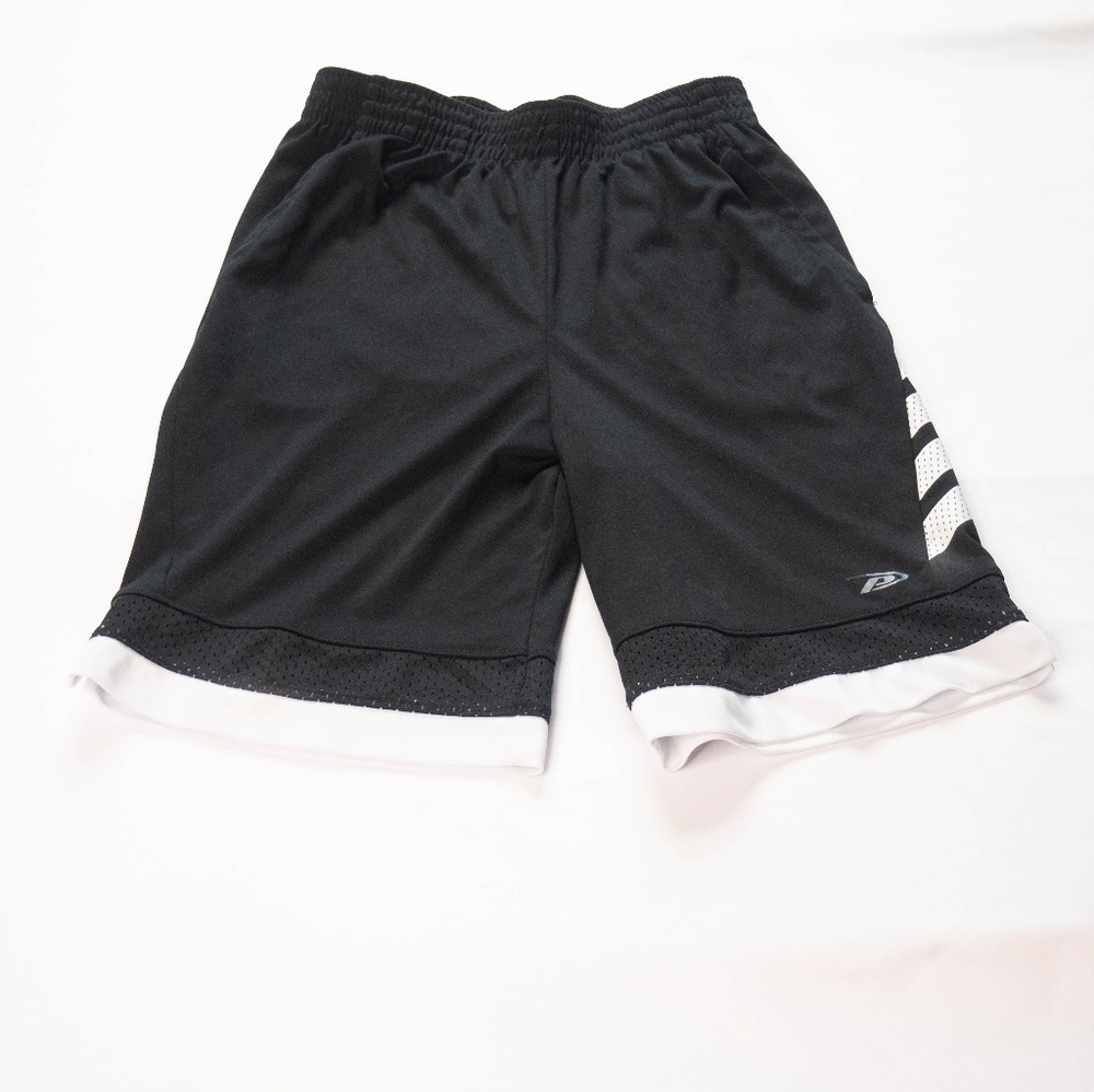 Pro Player Big Boys Size 8 Black White Athletic Gym Basketball Shorts